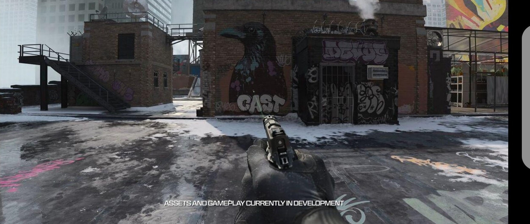 Multiplayer match on a snow map