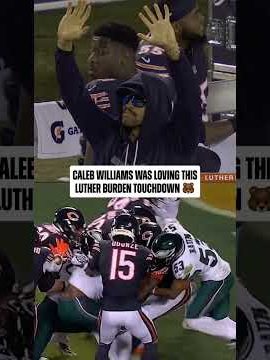 Caleb Williams with two fives in the air for his boy Luther Burden — NFL short