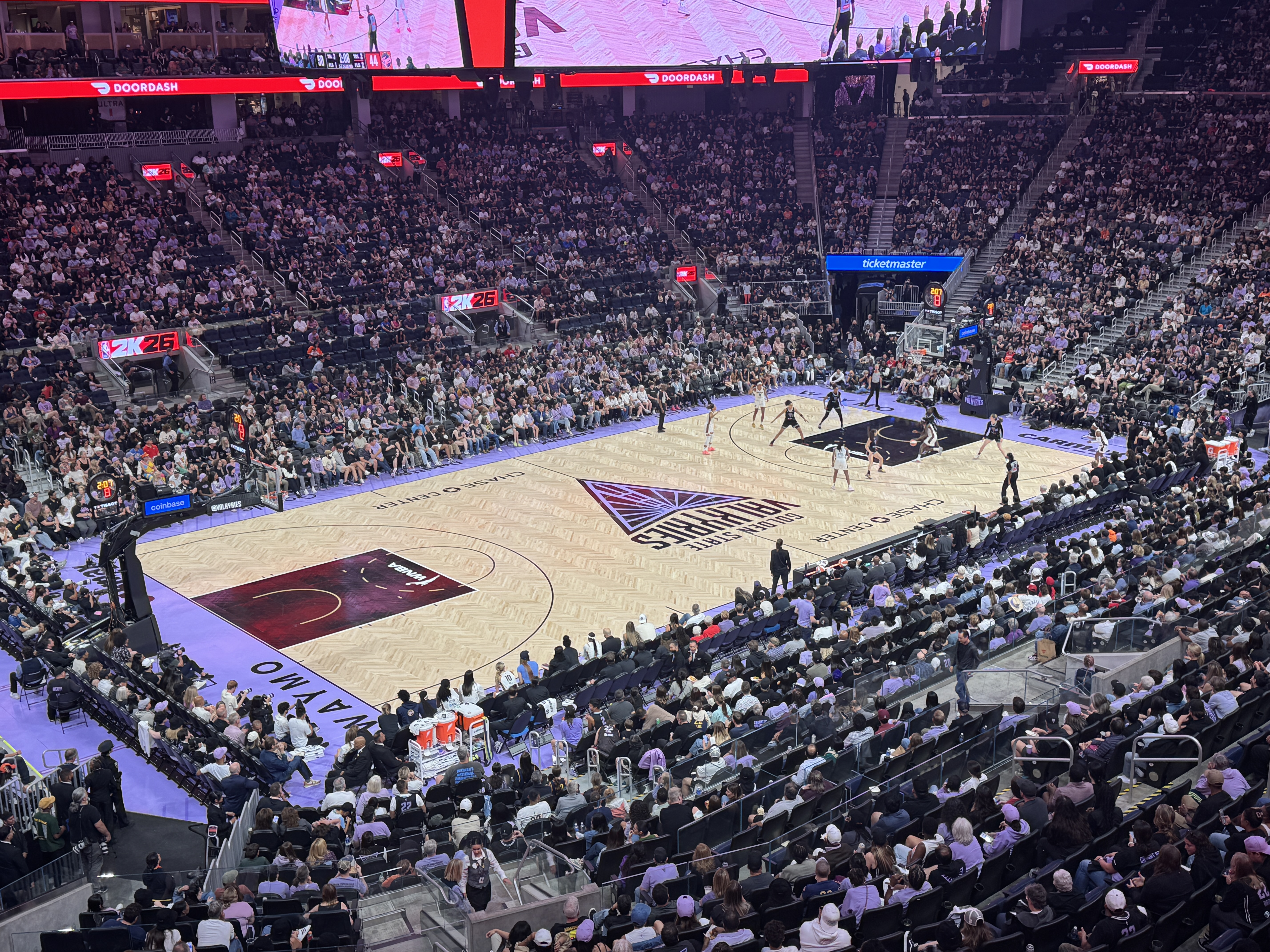 A packed Chase Center in San Francisco during a Golden State Valkyries home game