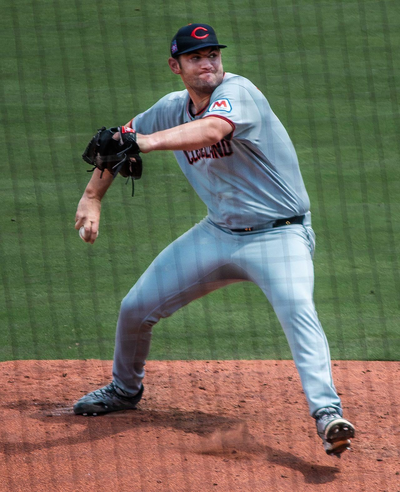 Cleveland Guardians pitcher Gavin Williams delivers a pitch during a game