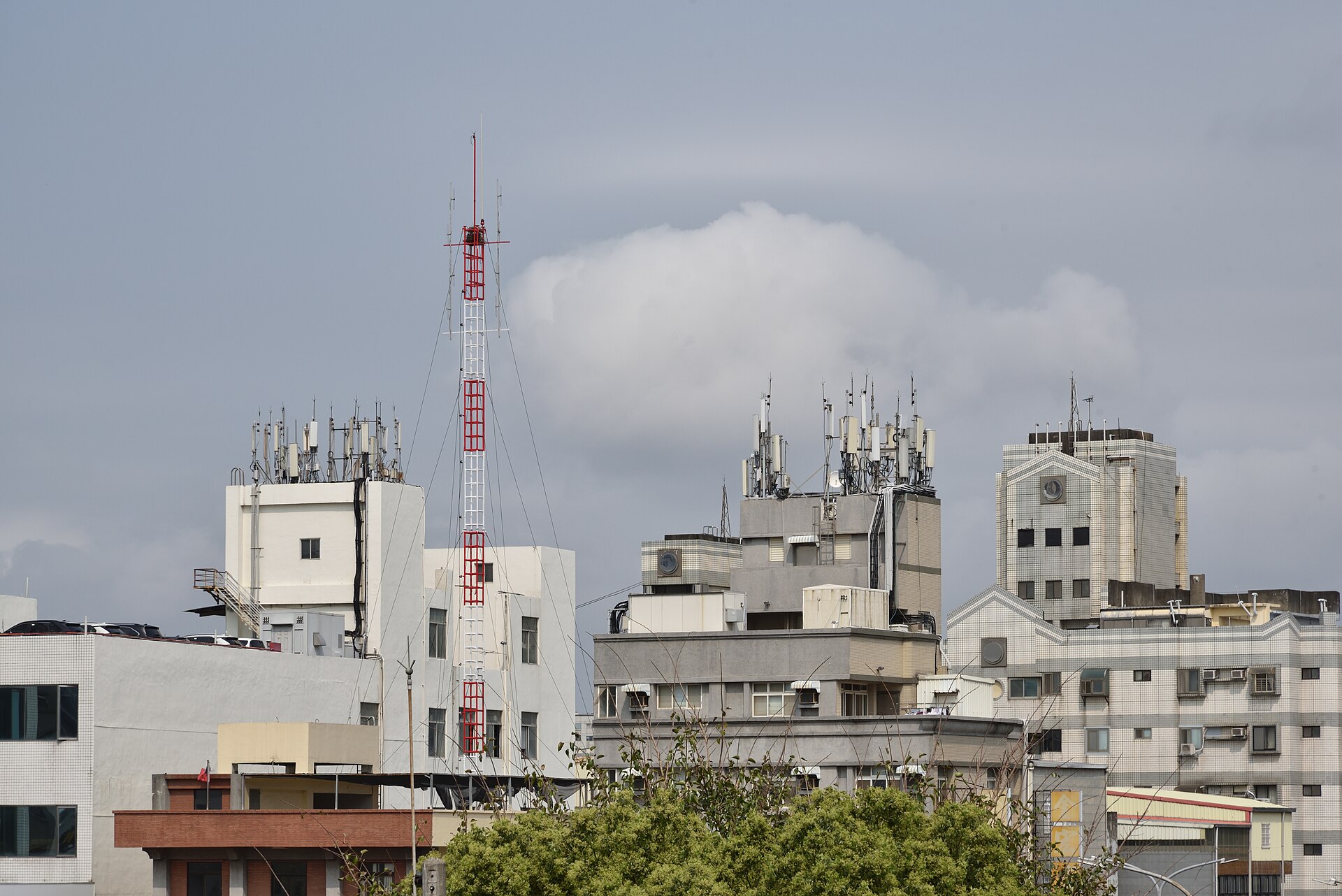 Antennas and communications equipment on a rooftop installation (file photo)