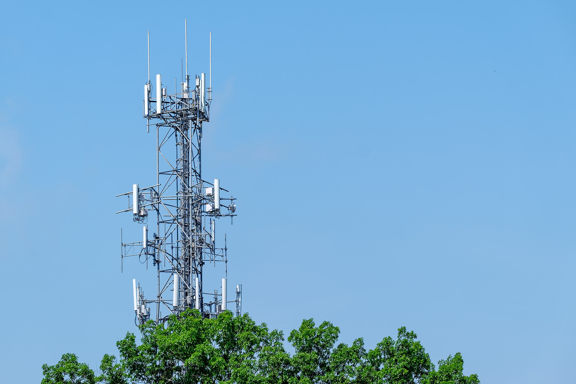 A cellular telephone tower with multiple antennas in Knoxville, Tennessee (file photo)