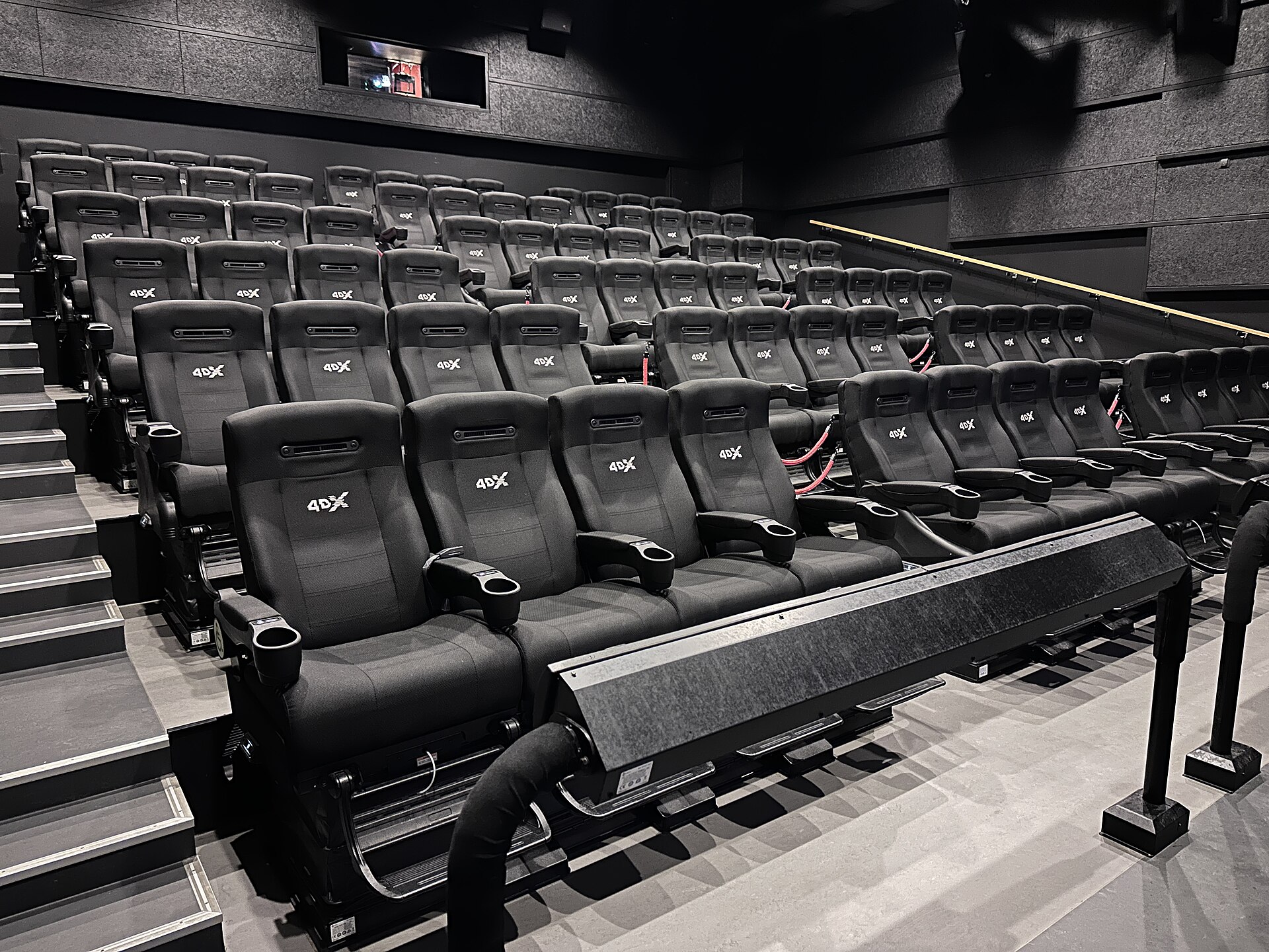 Rows of seats facing the screen in a cinema auditorium — the room Hornaday spent a career writing for the people sitting in it
