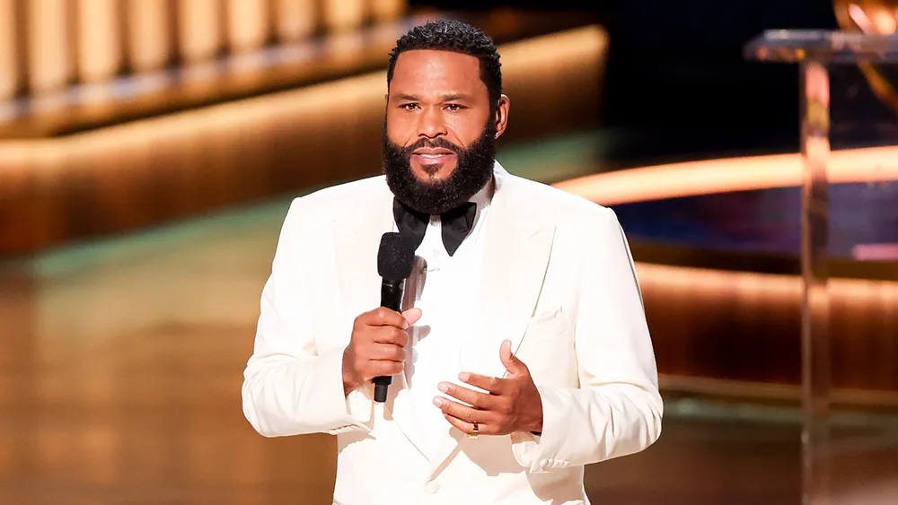 Anthony Anderson delivering his opening monologue at the 75th Primetime Emmy Awards