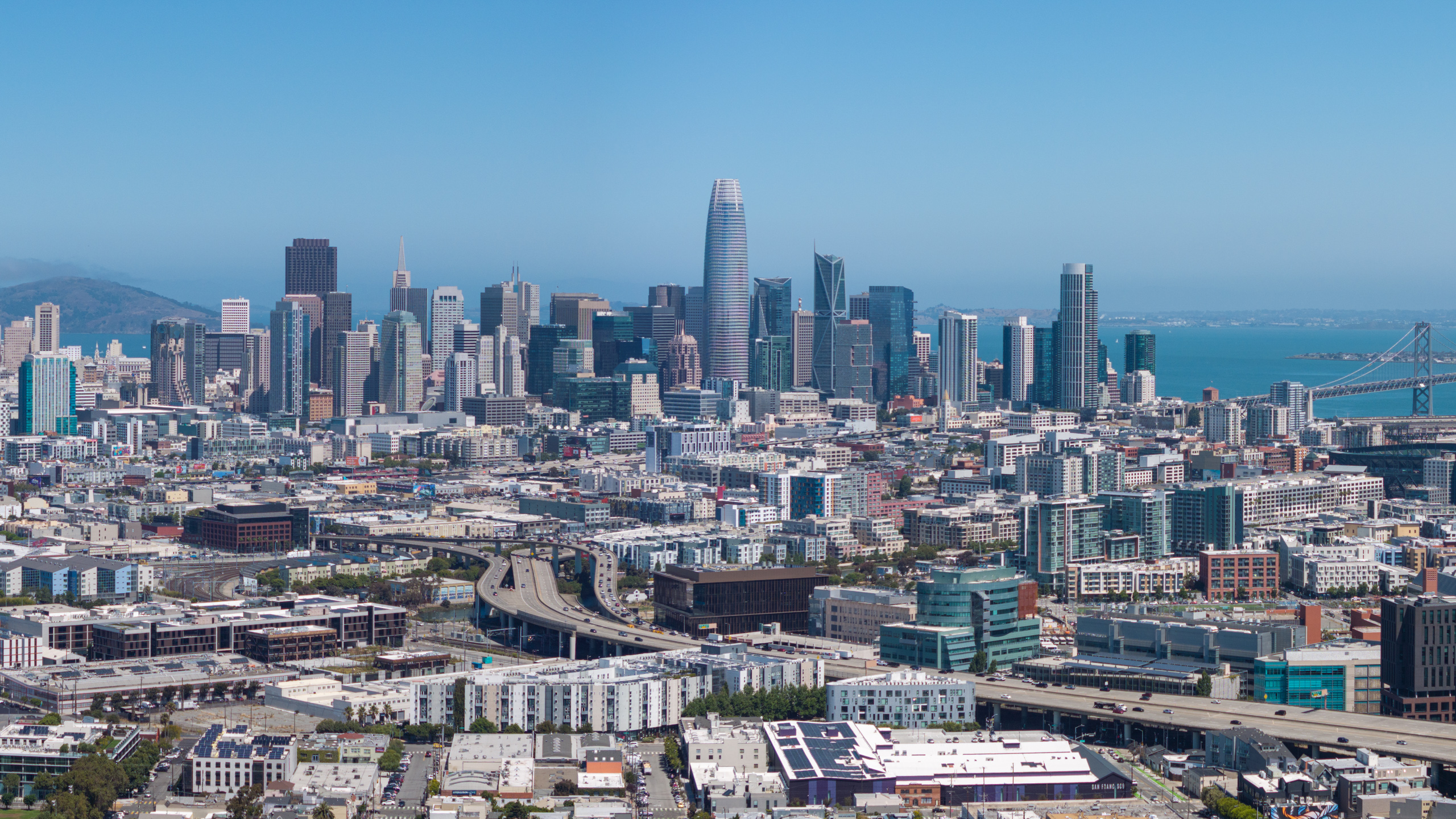 Downtown San Francisco, home to Anthropic’s headquarters, seen from above (file photo)