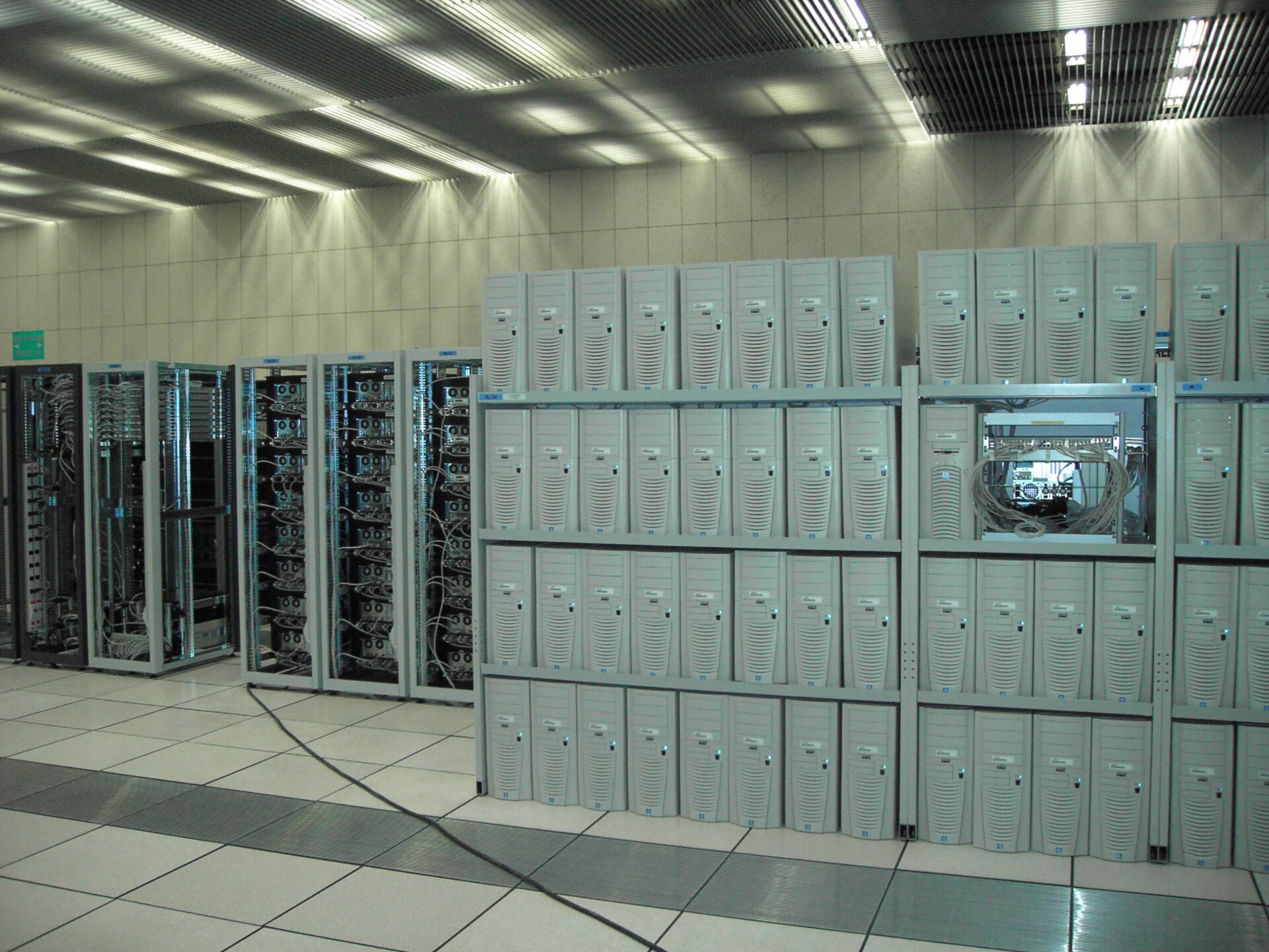Rows of servers in a data center (file photo)
