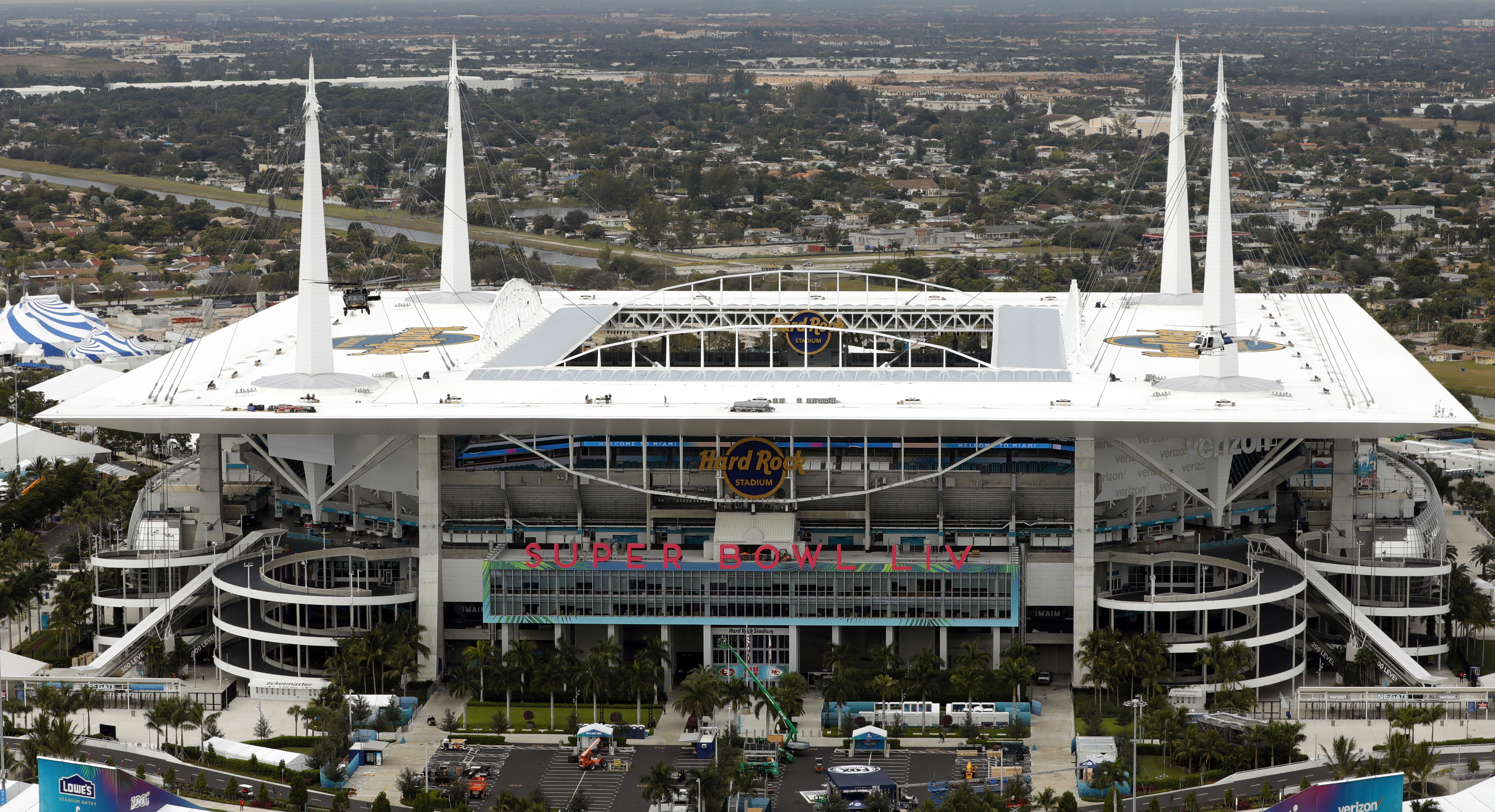 Hard Rock Stadium in Miami Gardens, home of the Miami Hurricanes