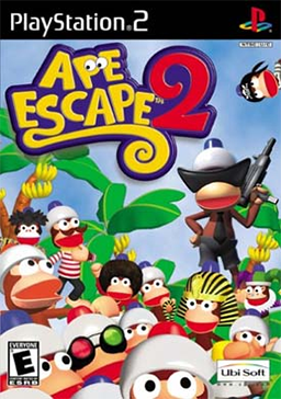 Ape Escape 2 official PlayStation 2 cover art