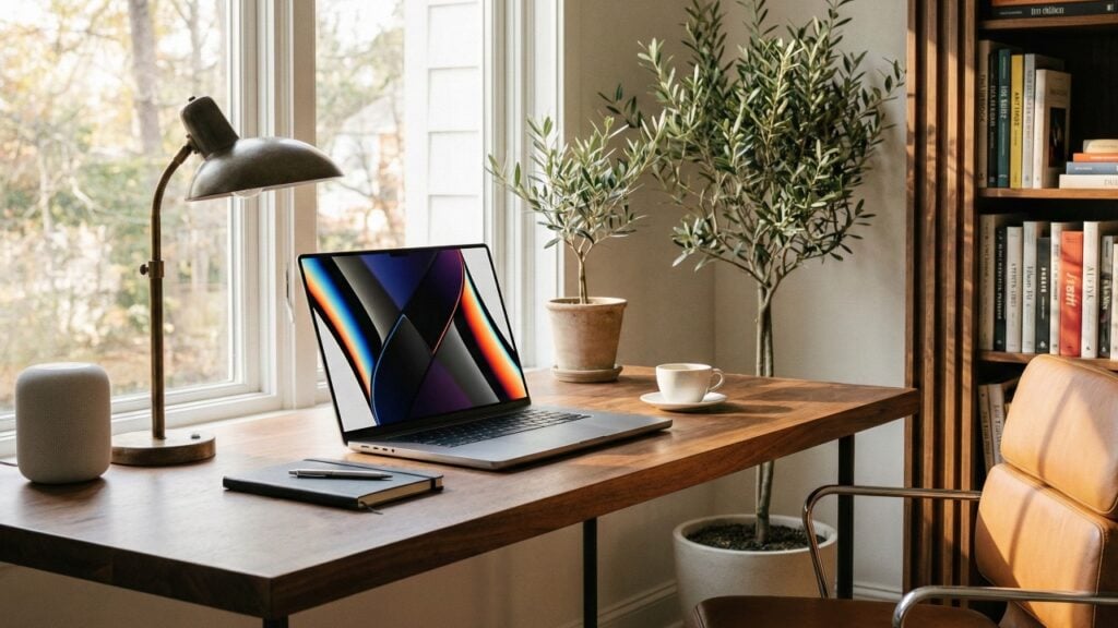 A MacBook Pro on a bright daylight desk — Apple is tightening the Mac's most powerful permission as AI agents get more autonomous.