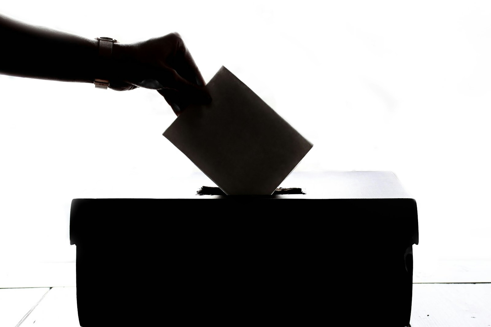 Voting in the United States in bright daylight
