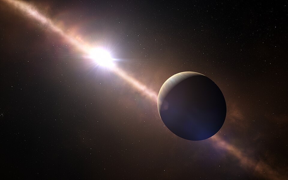 Artist’s impression of the exoplanet Beta Pictoris b