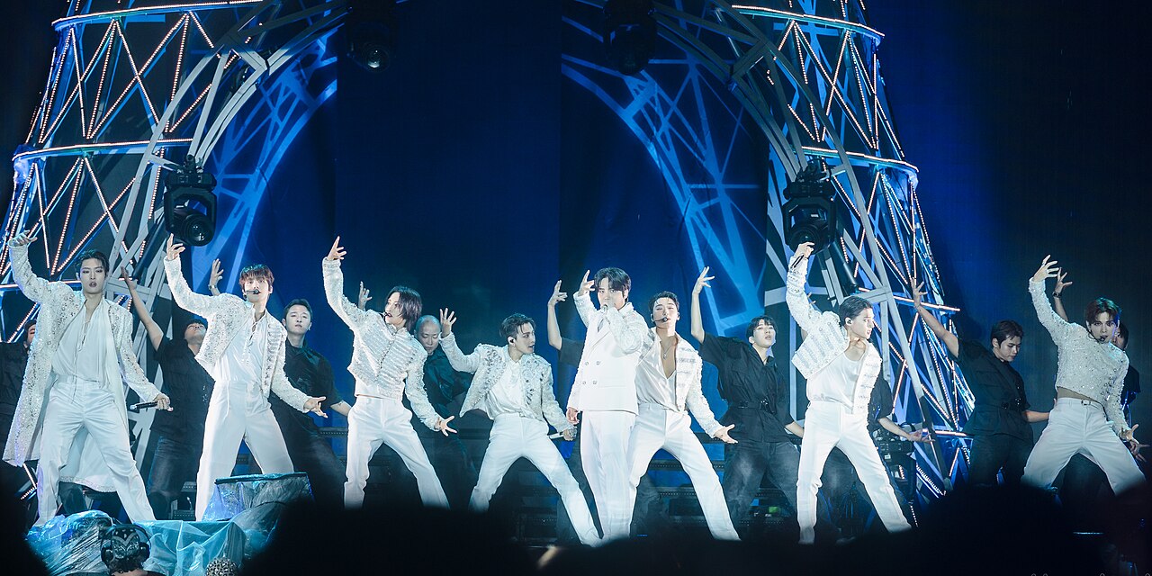 ATEEZ performing live in New York in August 2024