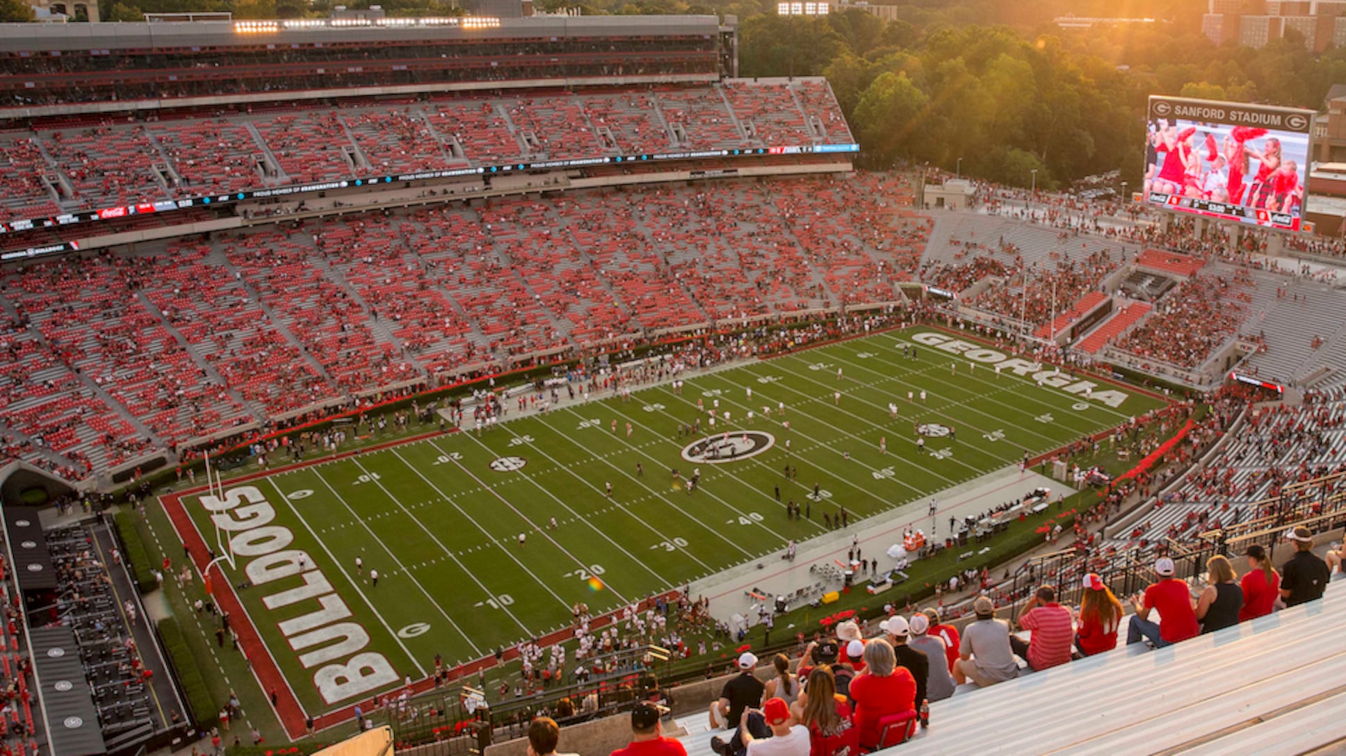 Sanford Stadium in Athens, Georgia, home of the Georgia Bulldogs, where Auburn won 27-24 on Saturday
