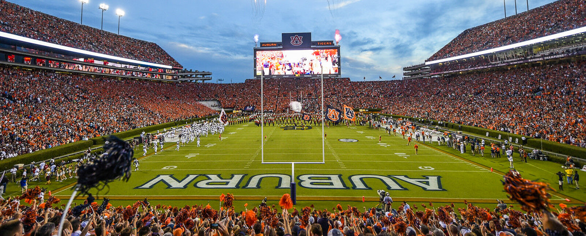 Jordan-Hare Stadium in Auburn, Alabama, home of the Auburn Tigers