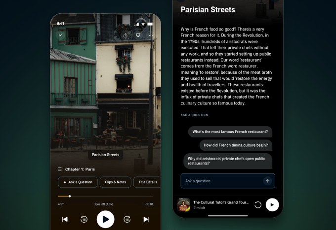 Audible's Visual Explorer interface showing imagery for book locations
