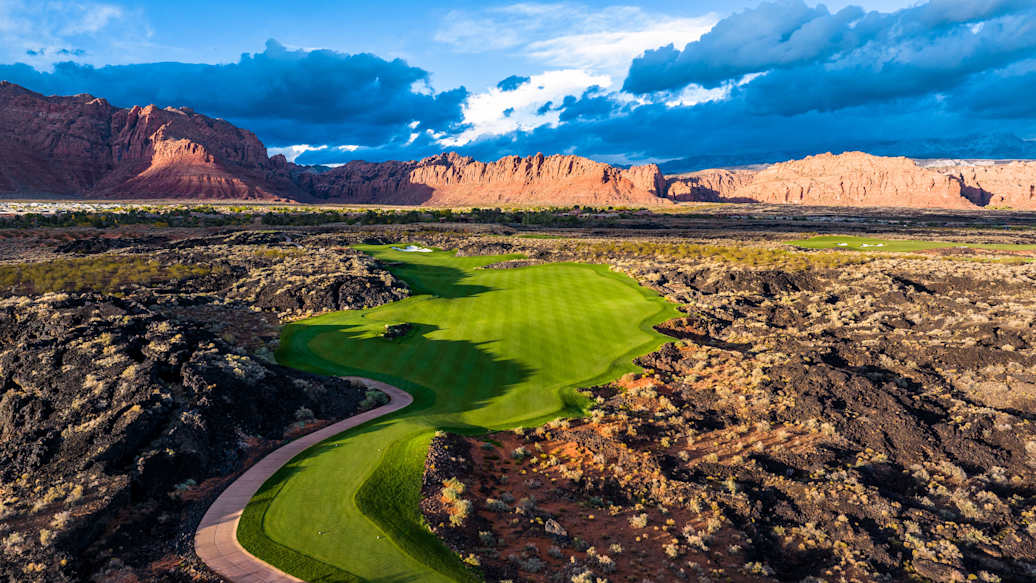 The black-lava fairways of Black Desert Resort, where Smotherman shot a tournament-record 26-under 258.