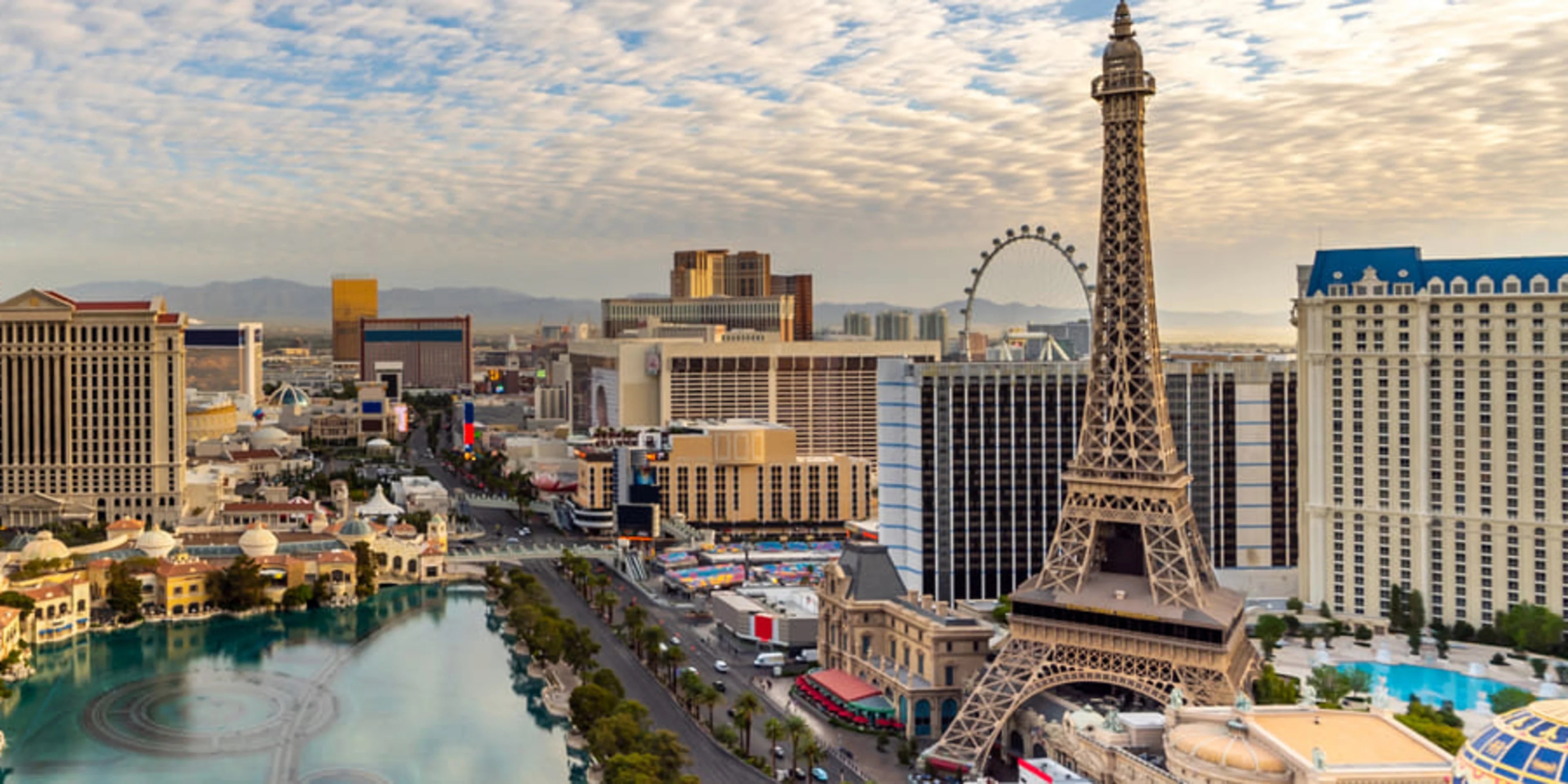 The Las Vegas Strip skyline in daylight