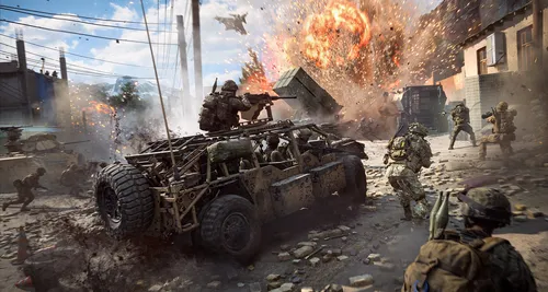 Battlefield 6 promotional artwork showing large-scale combat