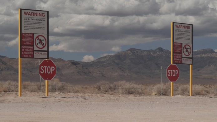 Area 51 in the Nevada desert, the secretive military installation north of Las Vegas
