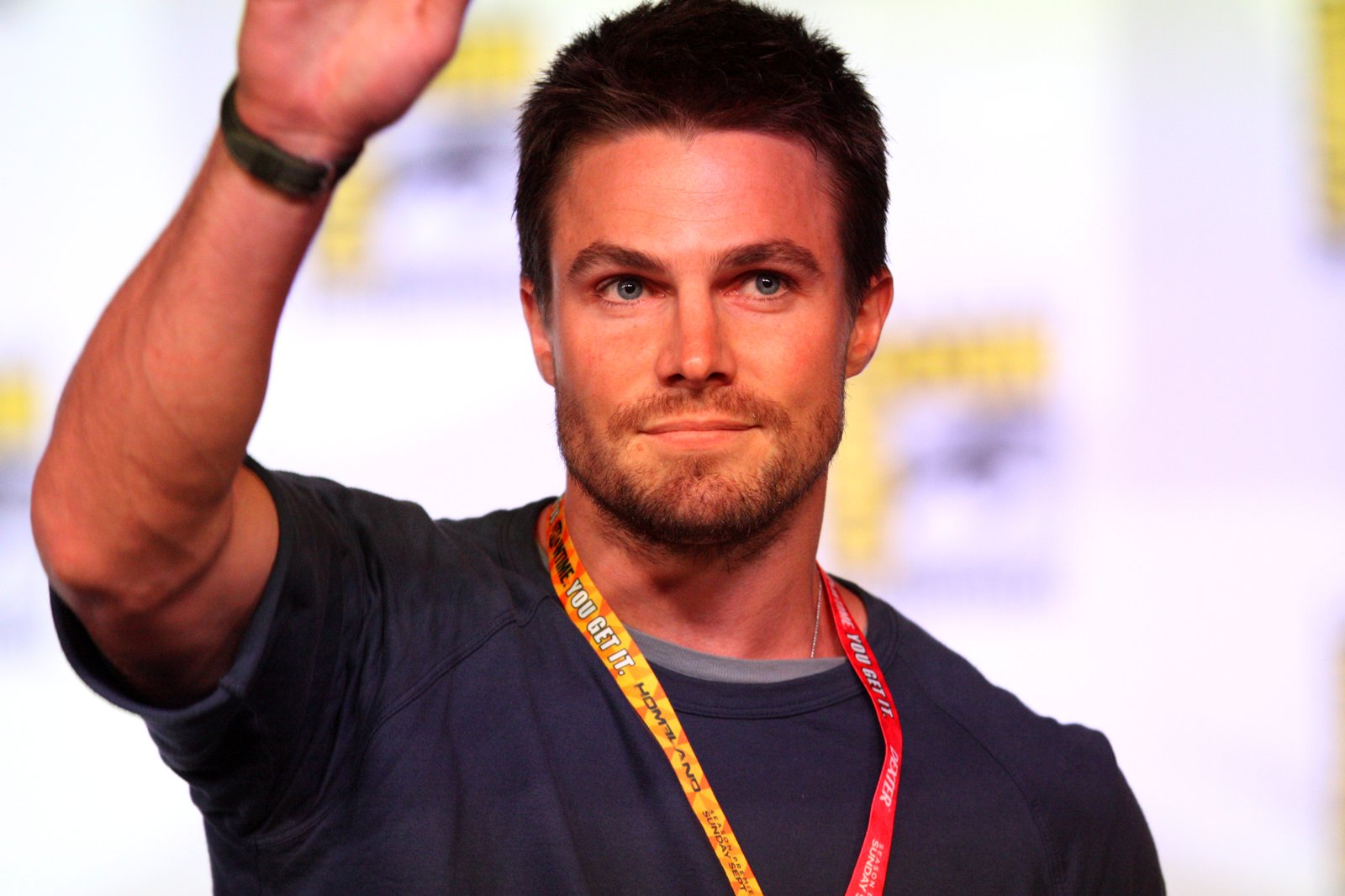Stephen Amell, who stars as Hobie Buchannon in Fox’s Baywatch reboot (file photo)