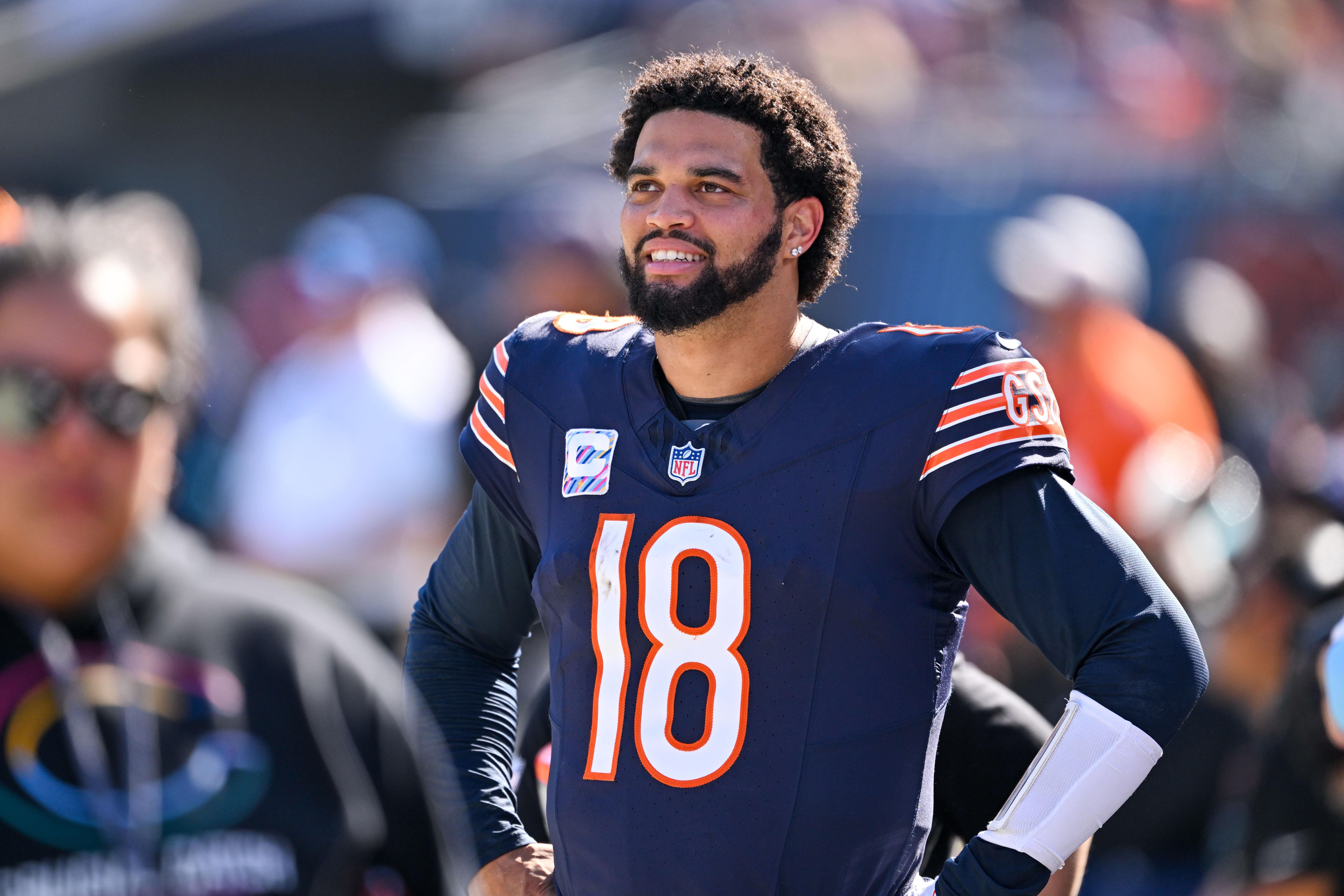 Chicago Bears quarterback Caleb Williams in action