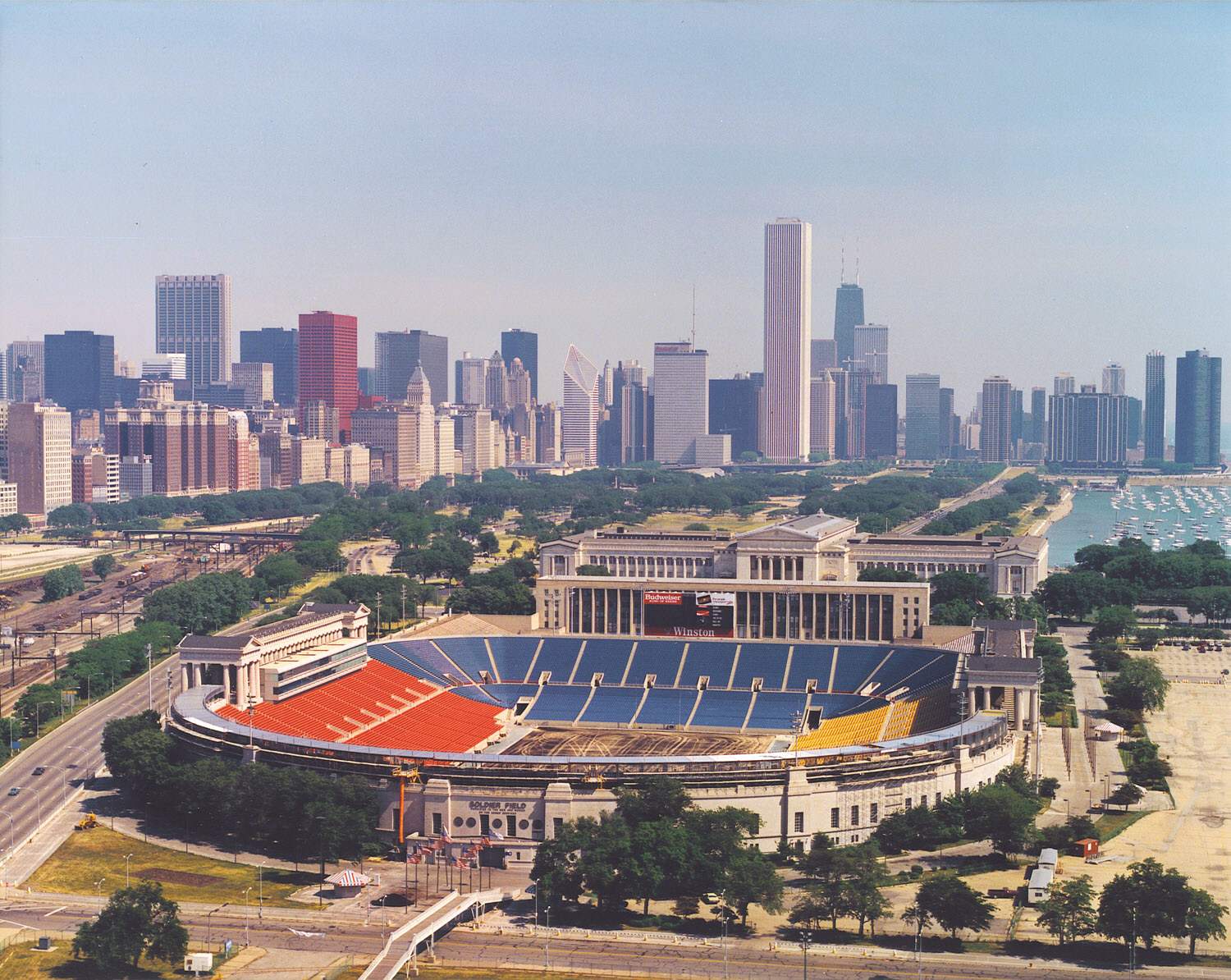 Aerial view of Soldier Field in Chicago, home of the Bears (file photo)