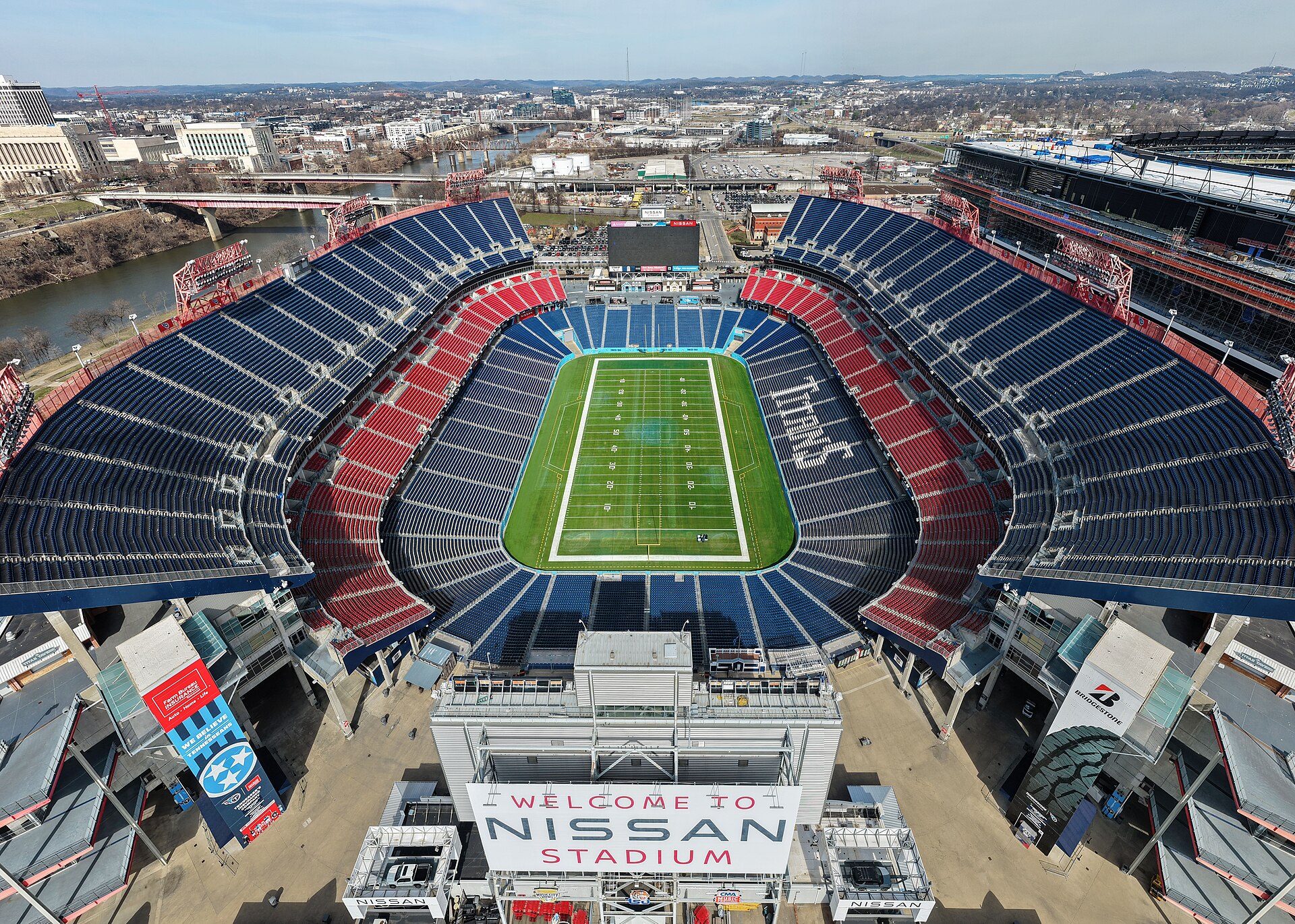 Nissan Stadium in Nashville, home of the Tennessee Titans