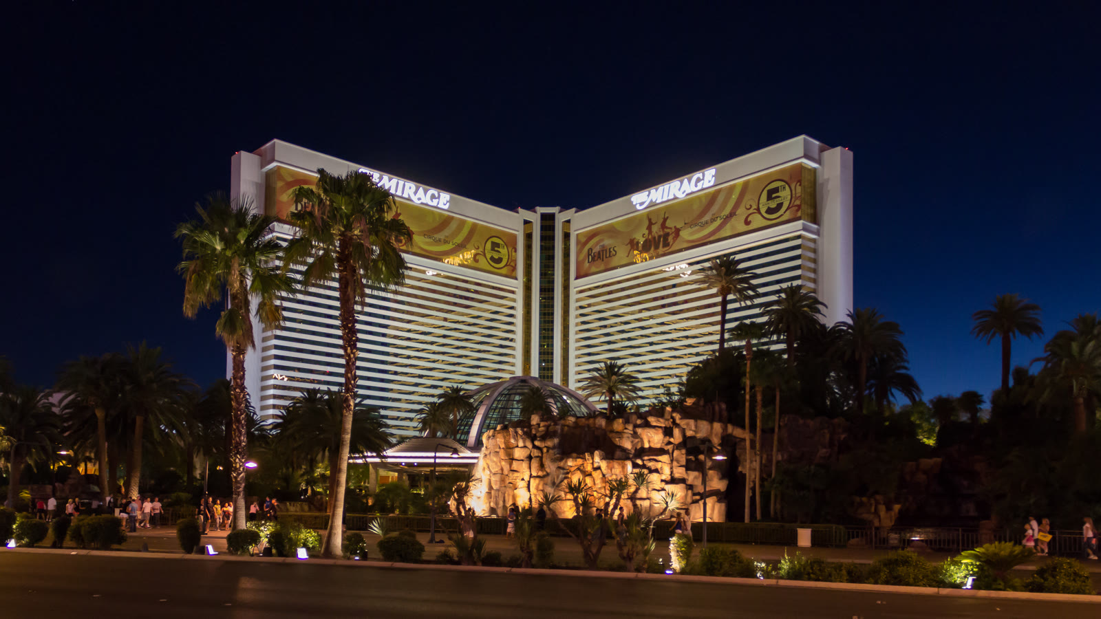 The Las Vegas Strip, temporarily cordoned off during the overnight police response