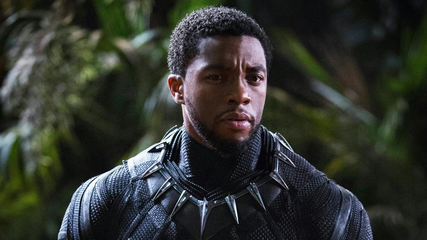 Chadwick Boseman as T'Challa in the Black Panther suit