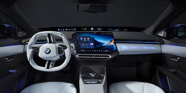 The new BMW i3 cockpit with Panoramic Vision display