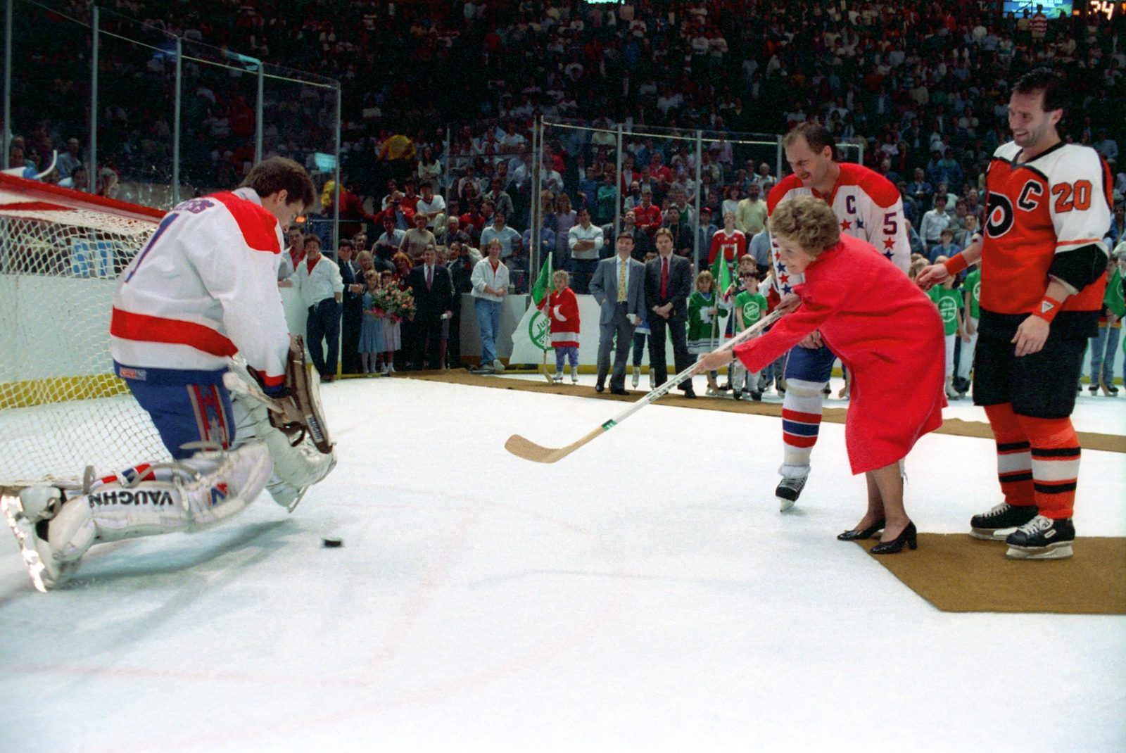The Capital Centre in Landover, Maryland during the NHL's Just Say No night, March 25, 1988 (file photo)