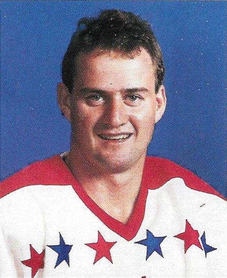 Dave Christian in a Washington Capitals jersey in the 1980s