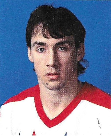 Mike Ridley in a Washington Capitals jersey in the 1980s