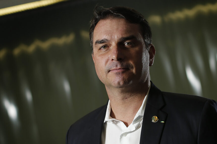 Senator Flávio Bolsonaro during a public appearance