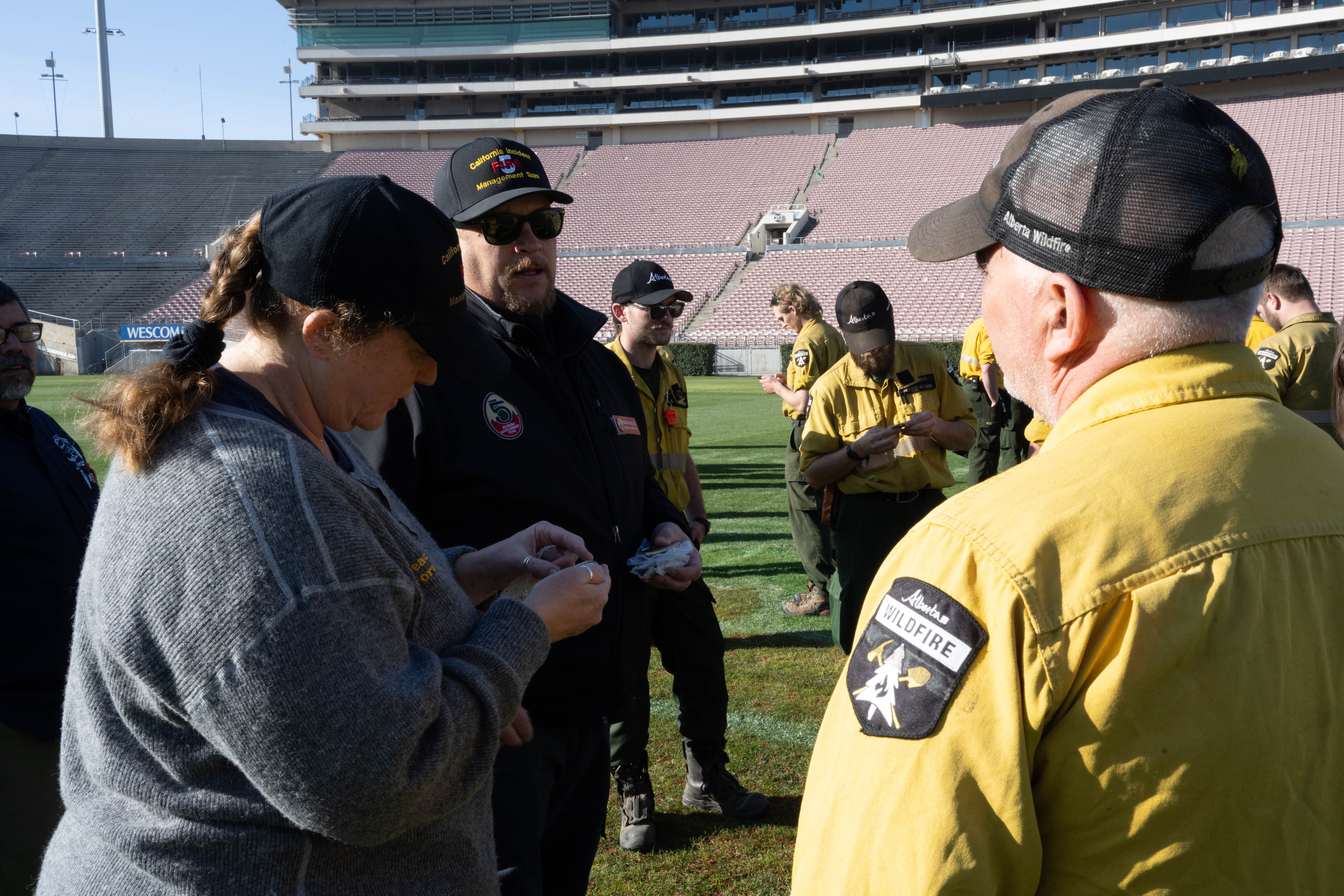 California firefighters at a wildfire incident (file photo)