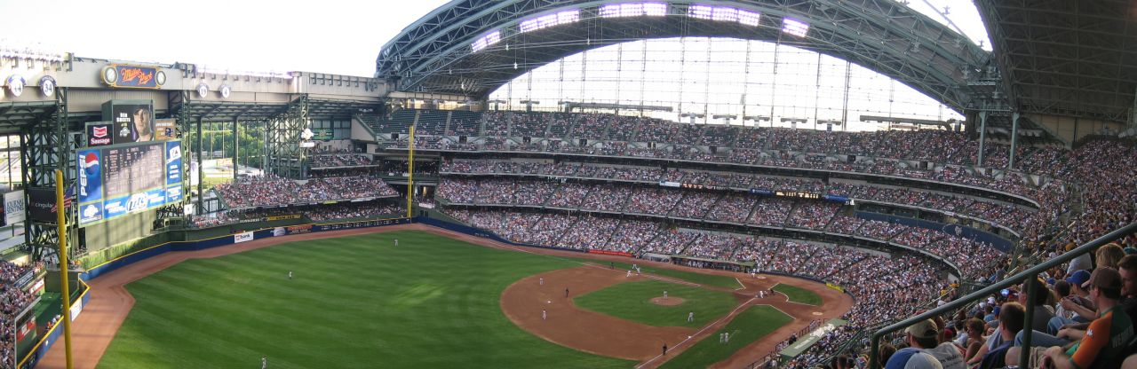 Panoramic view of Miller Park in Milwaukee, now known as American Family Field