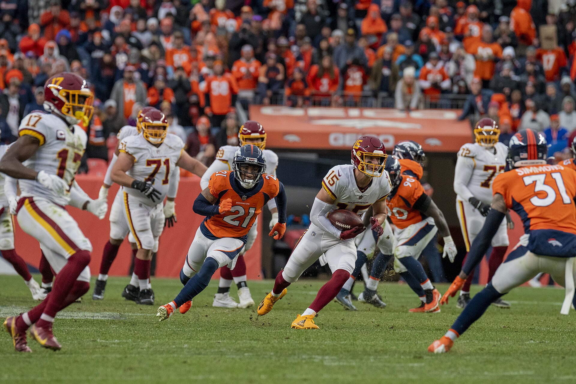 An NFL stadium under the lights (file photo)
