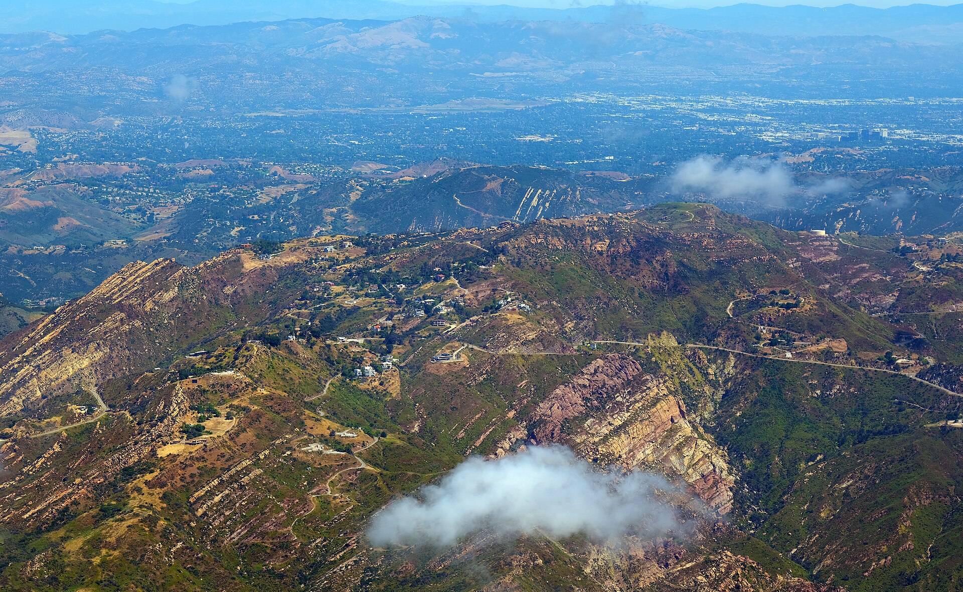 Hills and coastline near Malibu, California, where the Bryson Fire burned 146.2 acres