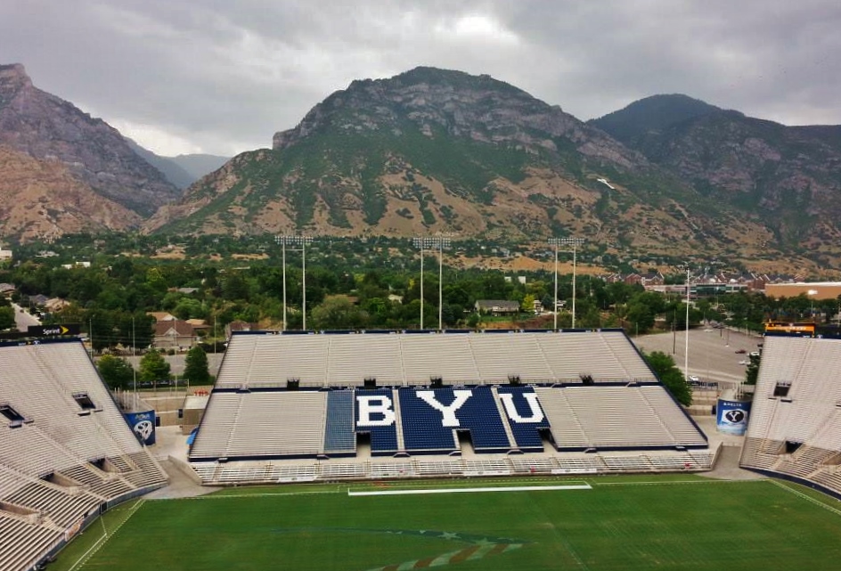 LaVell Edwards Stadium in Provo in spring, home of the BYU Cougars