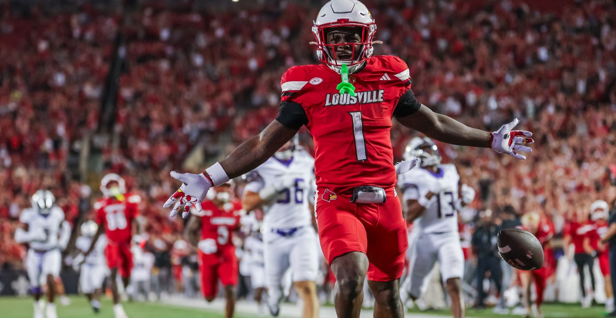 Louisville Cardinals football in action