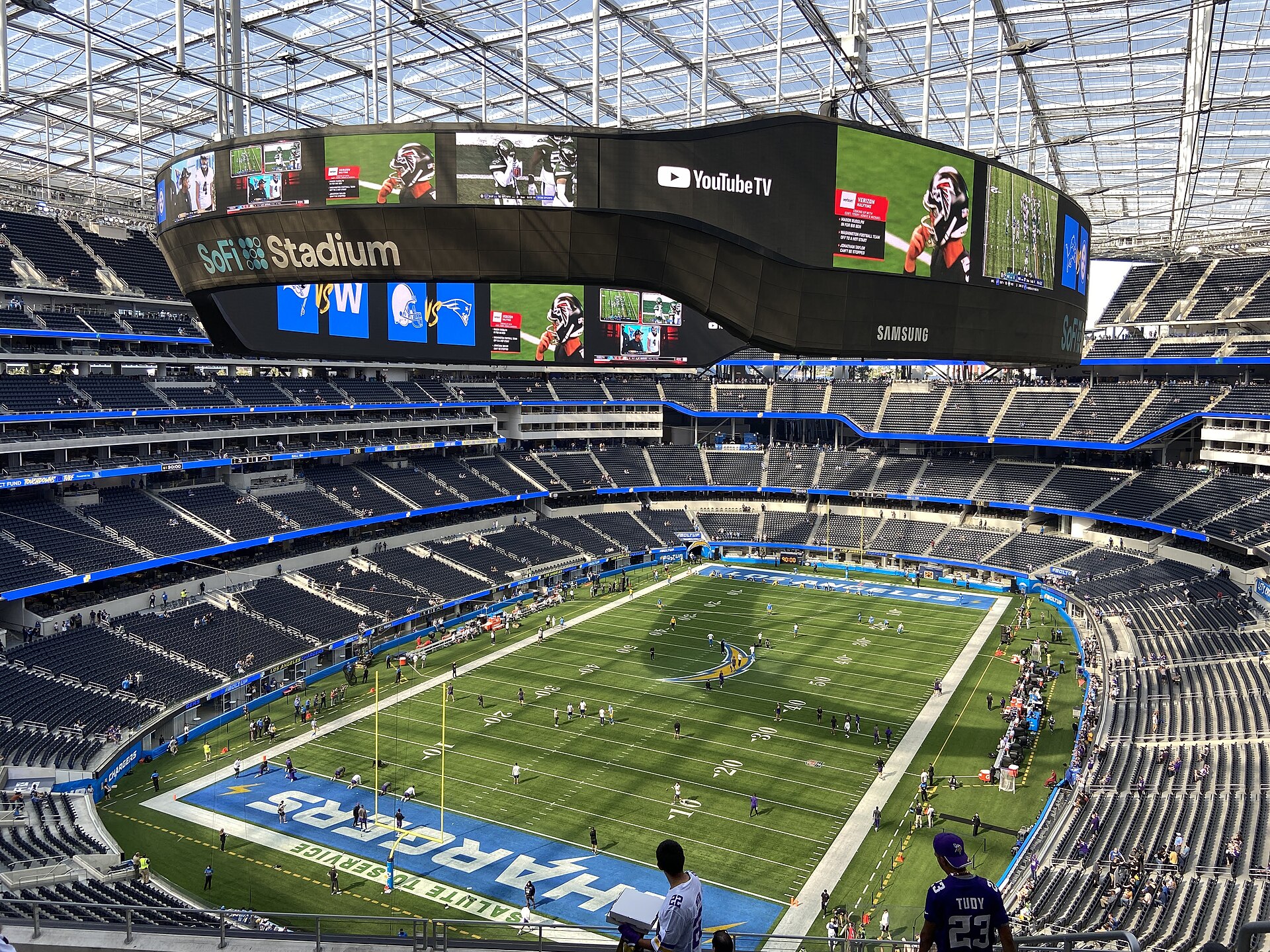 The SoFi Stadium interior