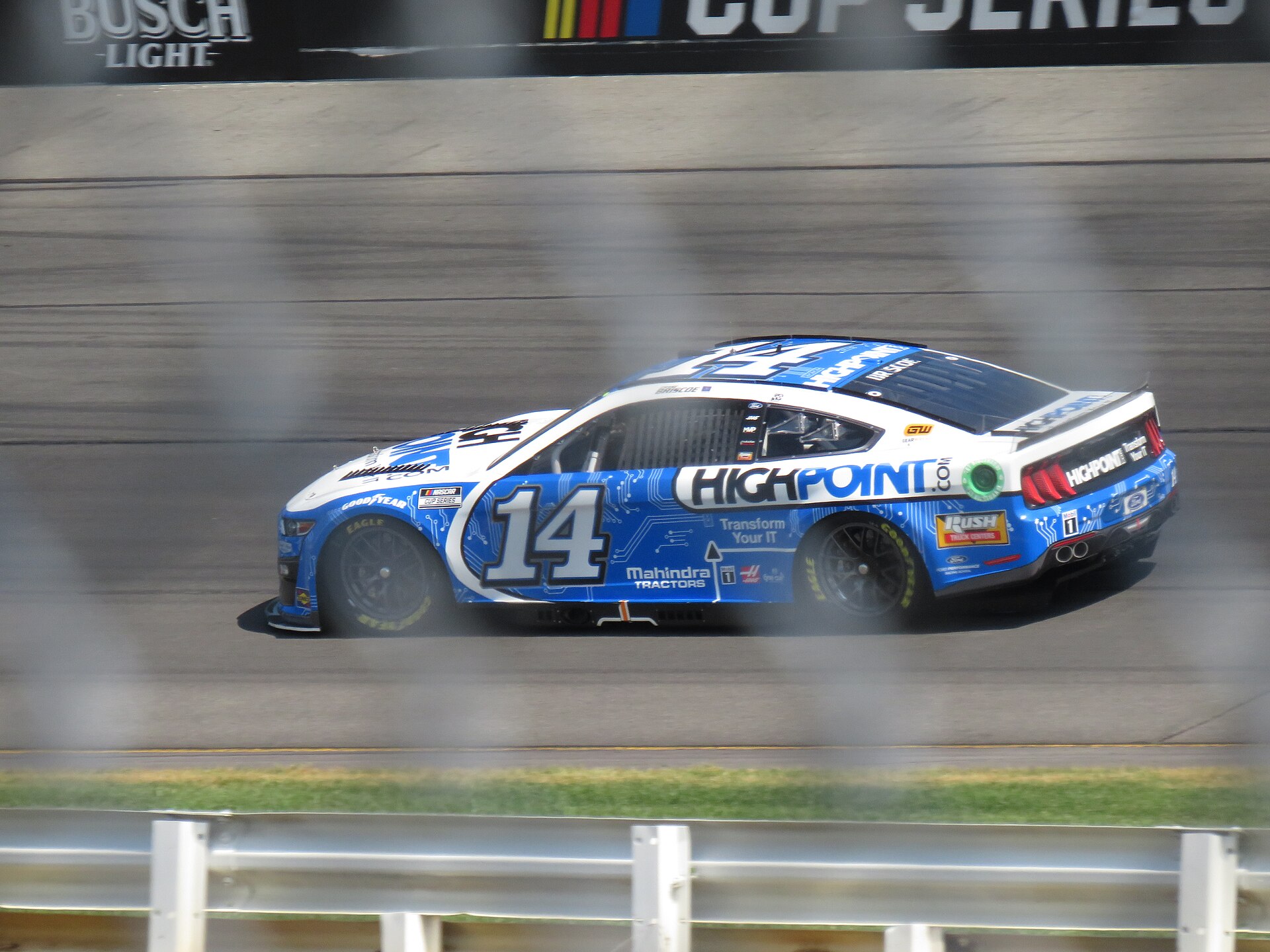 Chase Briscoe racing in traffic during a NASCAR Cup Series event.