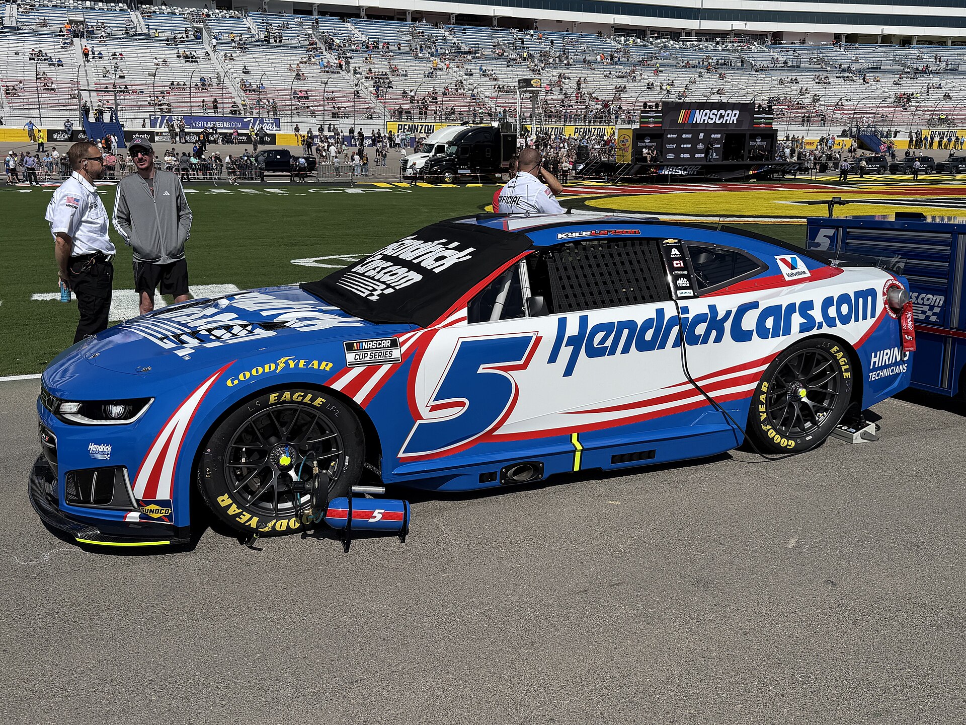 Kyle Larson's No. 5 Chevrolet at Las Vegas Motor Speedway.
