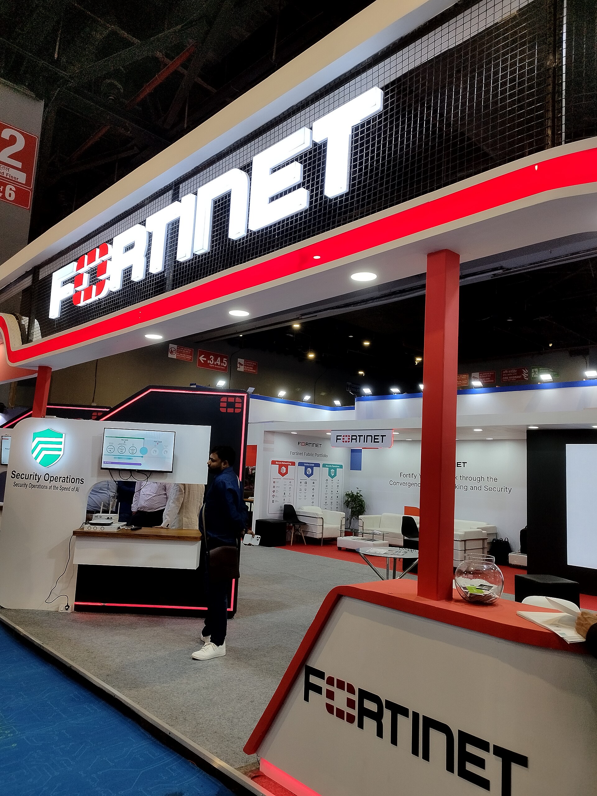 A Fortinet exhibition stand