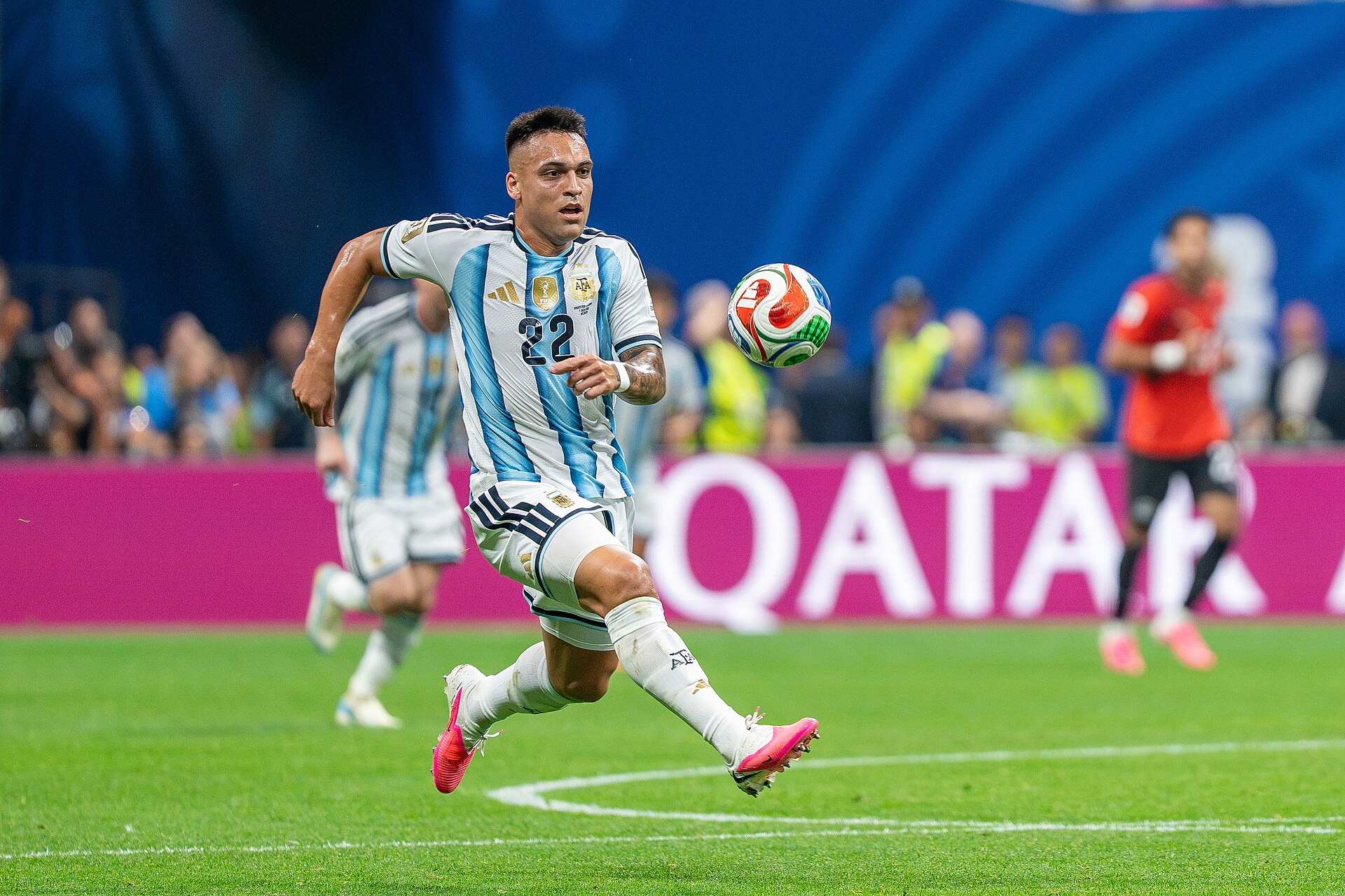 Lautaro Martínez playing for Argentina (file photo)