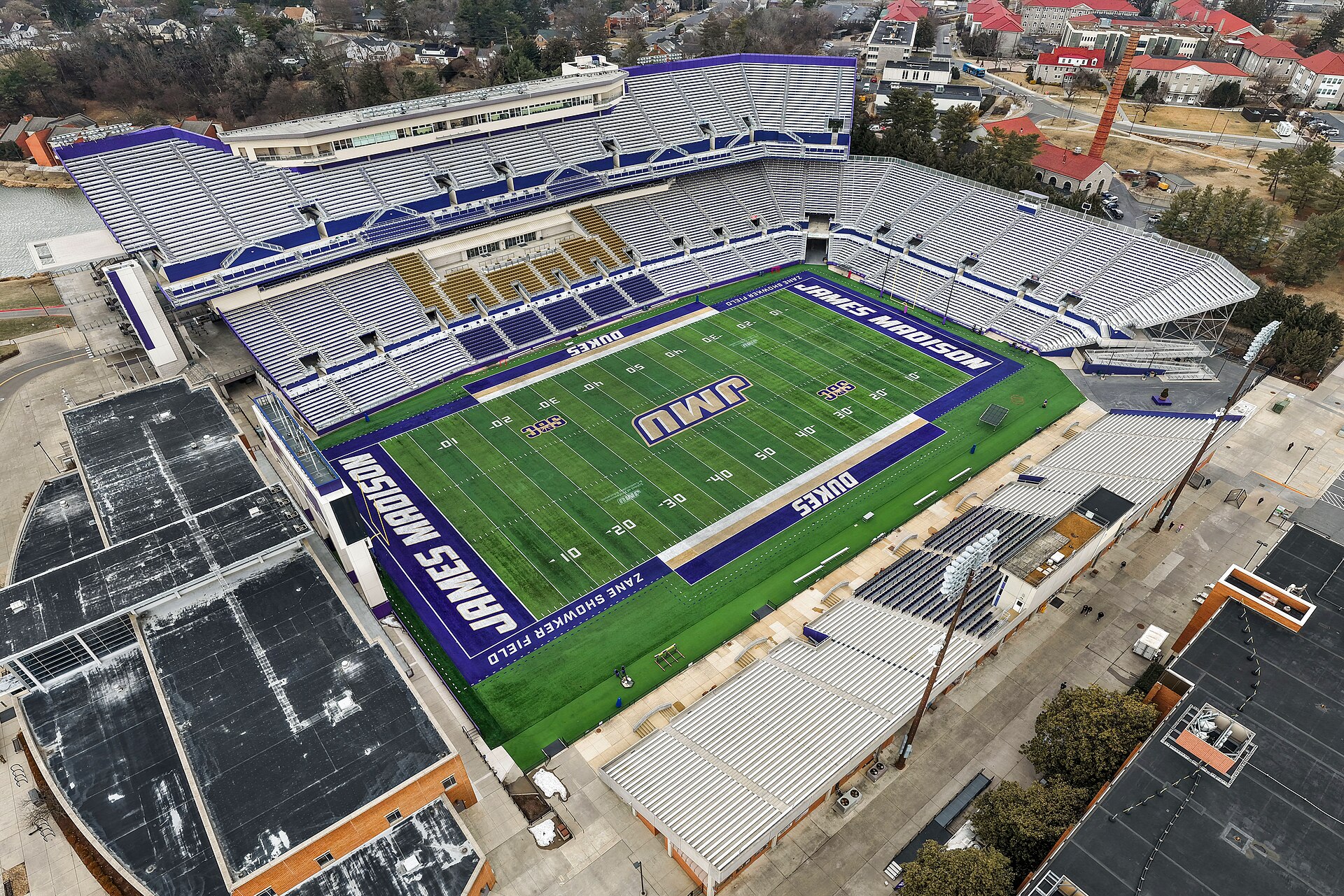 Bridgeforth Stadium at James Madison University in Harrisonburg, Virginia
