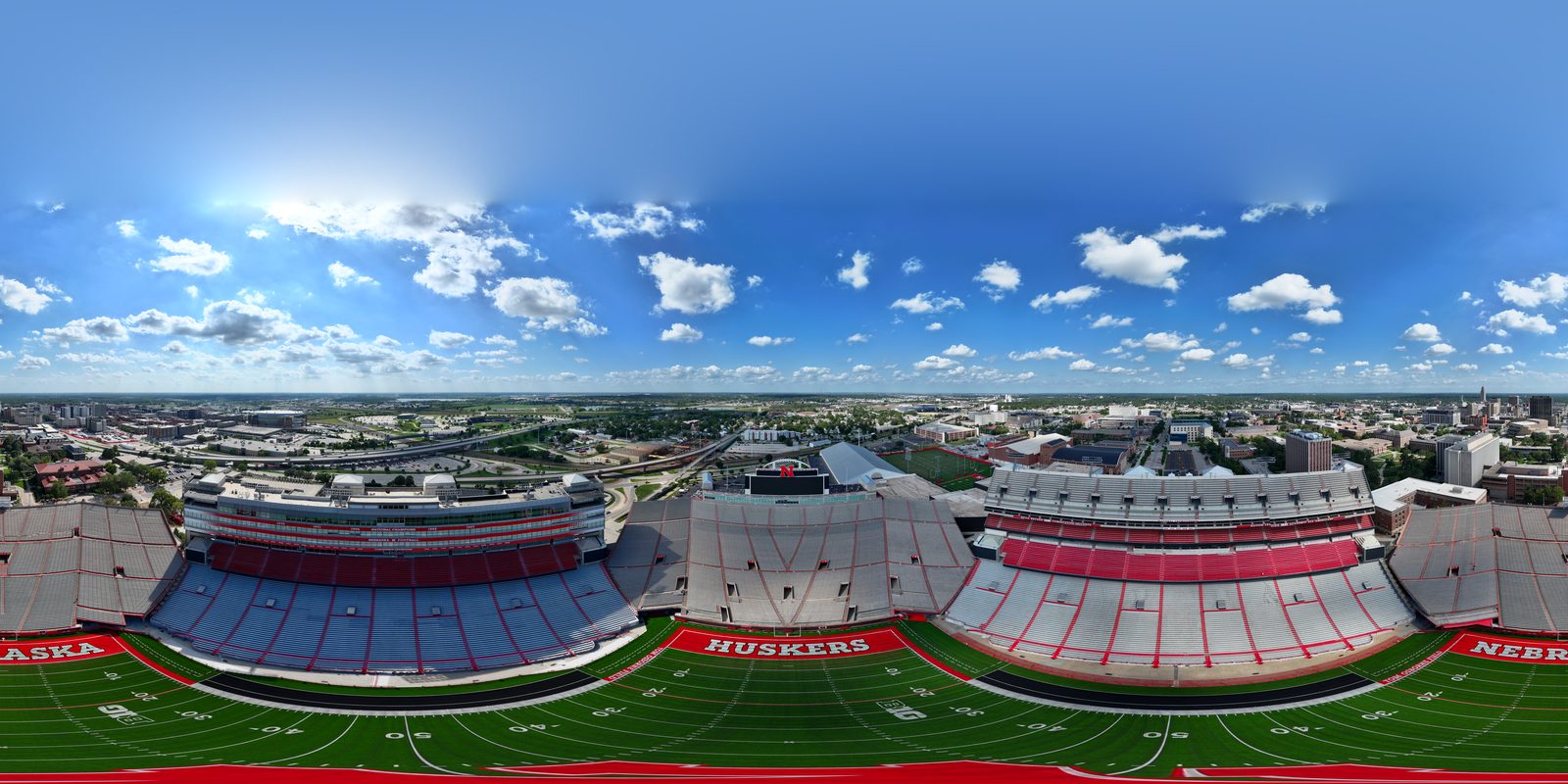 Memorial Stadium in Lincoln, Nebraska — site of the noon Big Noon Kickoff game
