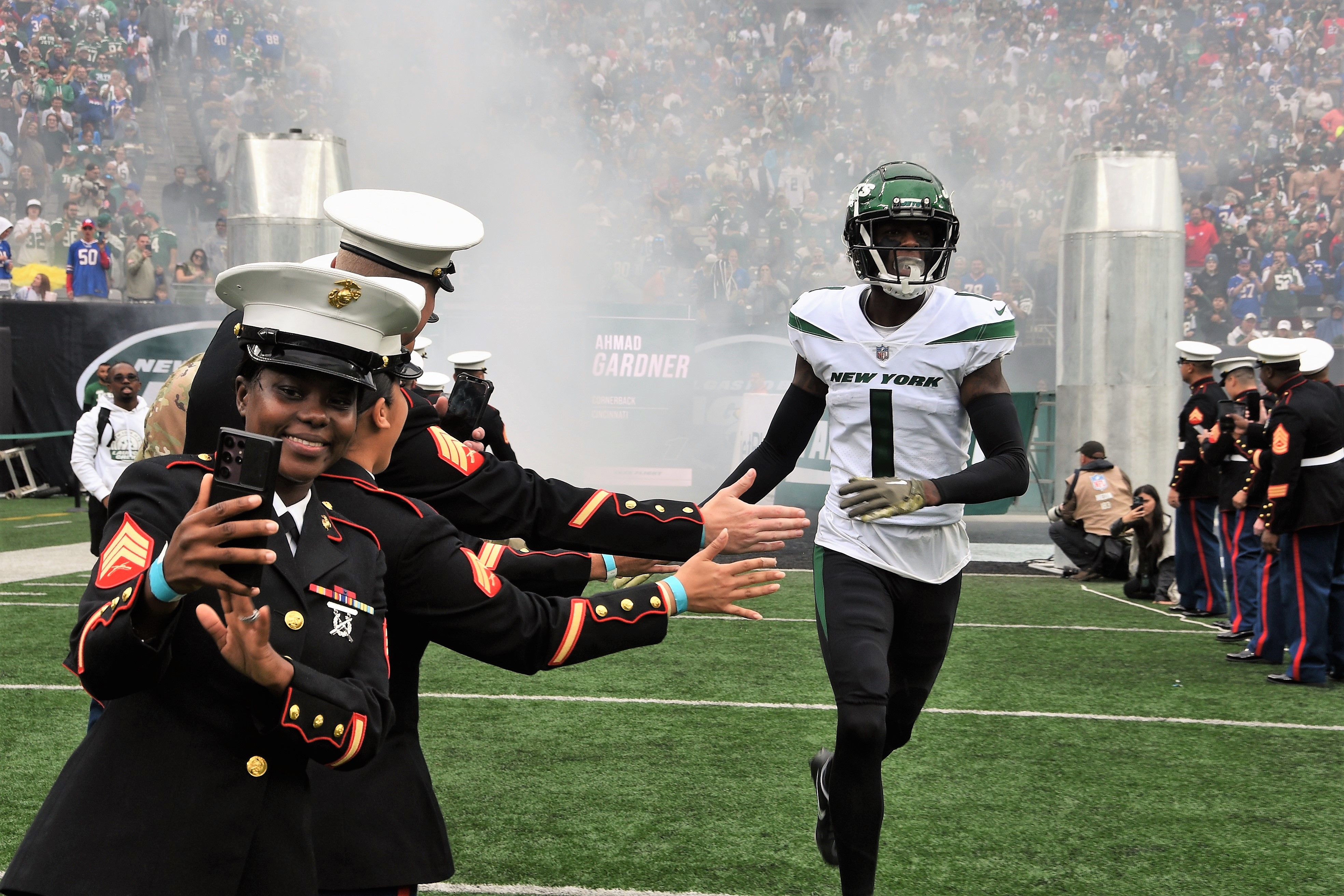 Sauce Gardner during his time as a marquee NFL cornerback, file photo