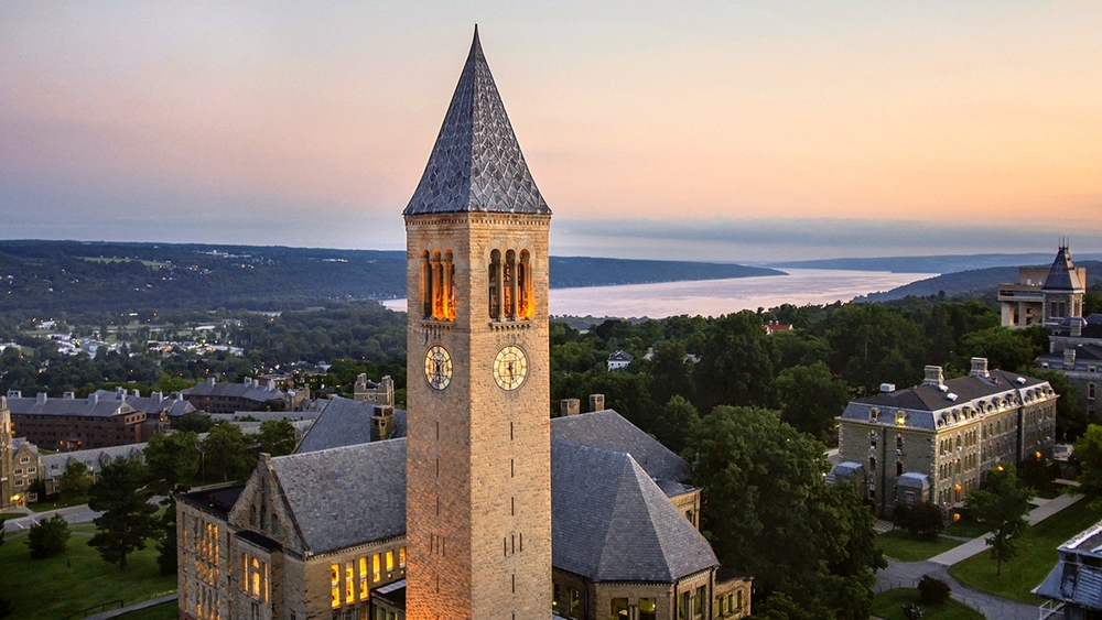 Students on Cornell's campus