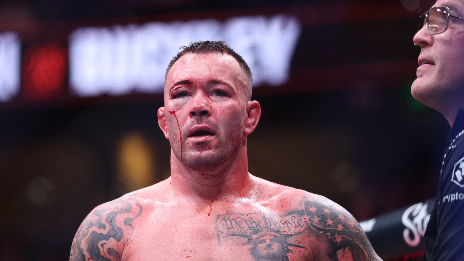 Colby Covington during a UFC welterweight bout.